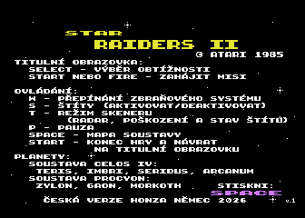 Star Raiders II (CZ)