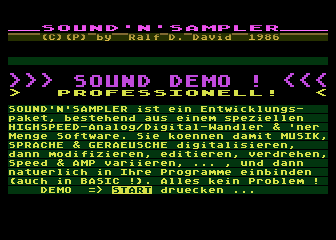 Sound'n'Sampler Demo
